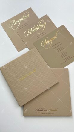 Elegant design embossed design in hardcover heavy padded cards